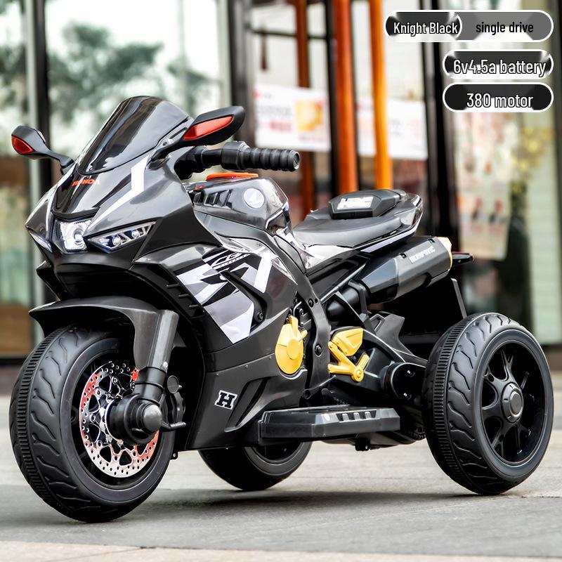 Electric Ride-On Tricycle for Kids with Remote Control, Dual Drive, Rechargeable Battery, Suitable for Boys and Girls.