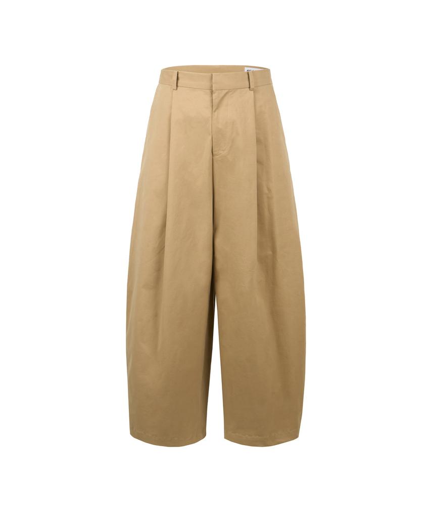 HIDDEN BEHIND Pinter Big Wide Curved Pants (Beige)
