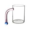 500ML Large-Capacity Borosilicate Glass Cup Iced Coffee Cold Drink Juice Drinkware Handmade Colorful Handle Tea Coffee Cup