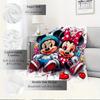 1pc Flannel Bedding Throw Blanket - Cute Mickey Mouse and Minnie Mouse Pattern, Great for Sofa