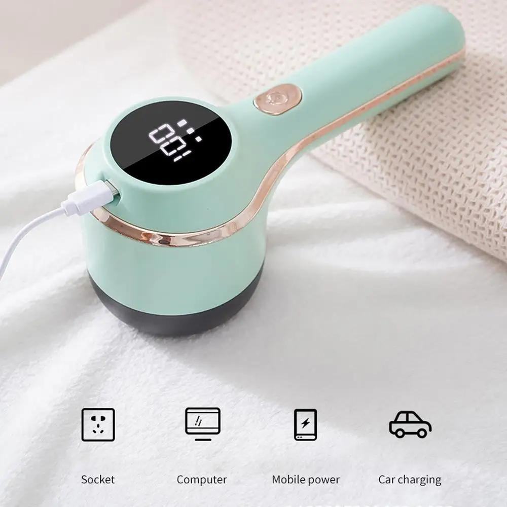 Electric Wireless Clothing Hair Remover, Sweater Defuzzer Fabric Remover Digital Display Portable Fabric Shaver for Cloth