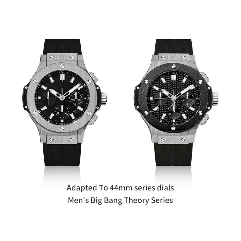 25x19mm Soft Nature Rubber Watchband Convex End For Hublot Strap For Big Bang Series Men Strap Stainless Fold Buckle Screwdriver