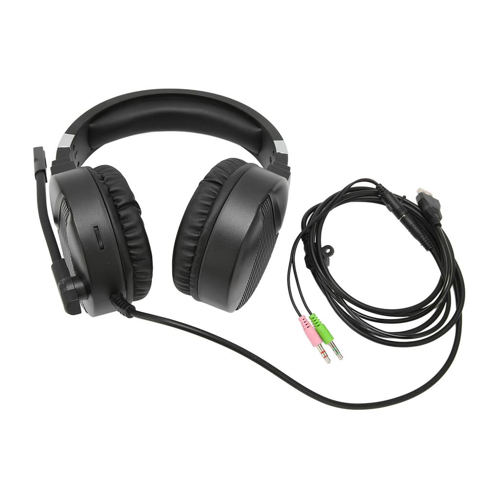 F16 Gaming Headset Noise Cancelling Mic 7.1 Spatial Surround Sound RGB Lighting Gaming Headphones for PC