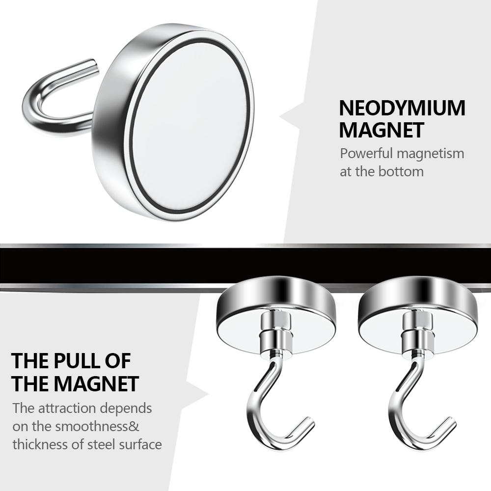 Starke Magnethaken, tragende Aufbewahrungshaken für Zuhause, Küche, Bar, Schlüsselaufbewahrungshaken, Badezimmer-Kleiderbügel, Mehrzweck-Magnethaken