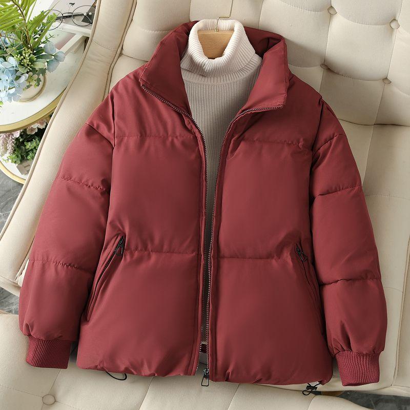 Cappotto Invernale Corto da Donna, Abbigliamento a Panino Stile Coreano con Imbottitura Spessa in Cotone, Capospalla alla Moda