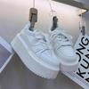 Muffin thick sole inner height increase little white shoes women's 2025 new spring popular women's shoes popular casual sports board shoes