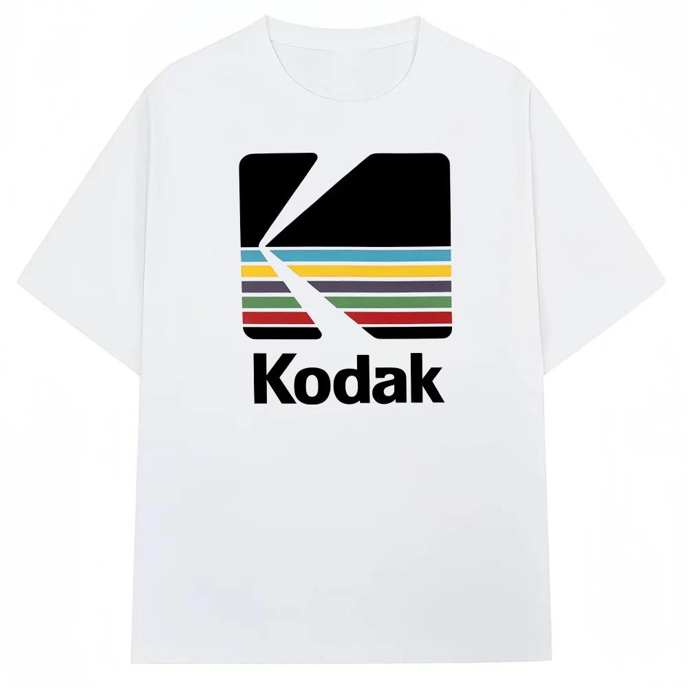 

Kodak Summer Brand New Color Print 100% Cotton Men s T-shirt Daily Outdoor Sports Casual Sweat-absorbing Breathable Short Sleeve XL