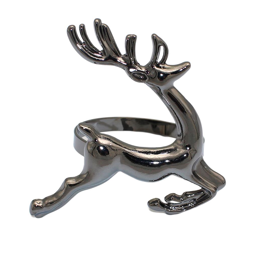 Napkin Holders For Christmas Reindeer Head Napkin Buckles Holder Christmas Decoration