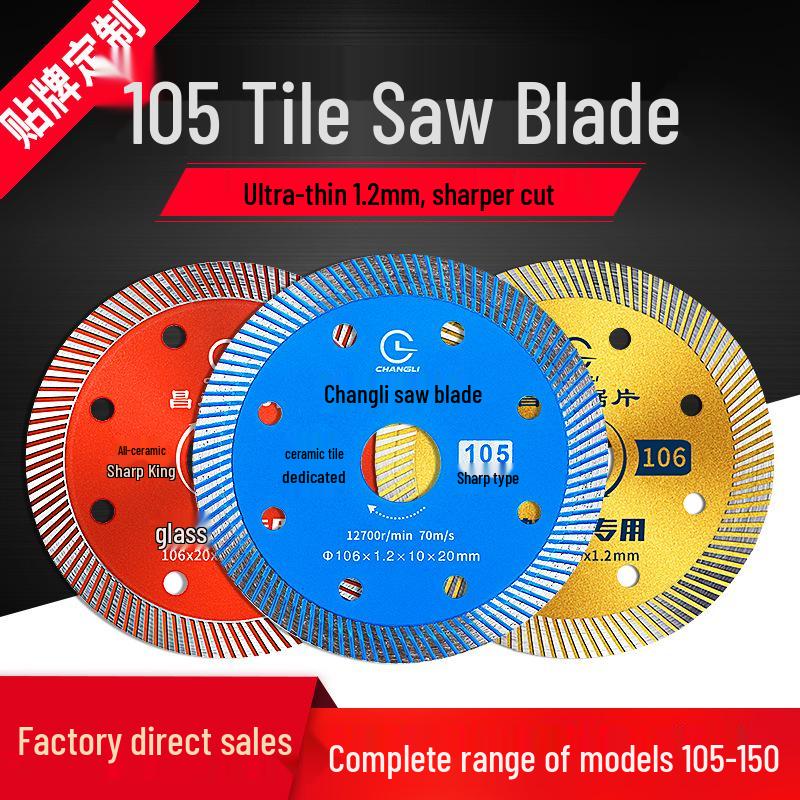 Ultra-thin Ceramic Prince 105/106 Dry Cut Saw Blade for Vitrified and Floor Tiles