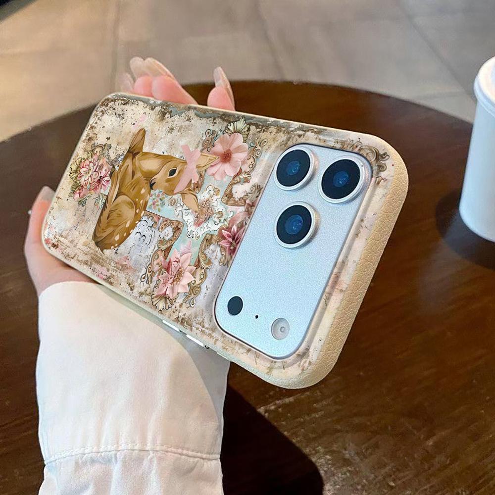 Flowers And Deer Phone Case For IPhone 17 17Air 11 13 12 14 15 16 Pro Max 16 Plus Case Soft Fashion Silicone15 Pro Cover Case