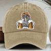 Walrus with Beer Mugs Cowboy Hat Baseball Cap Casual Polyester Adjustable Unisex Adult Cap