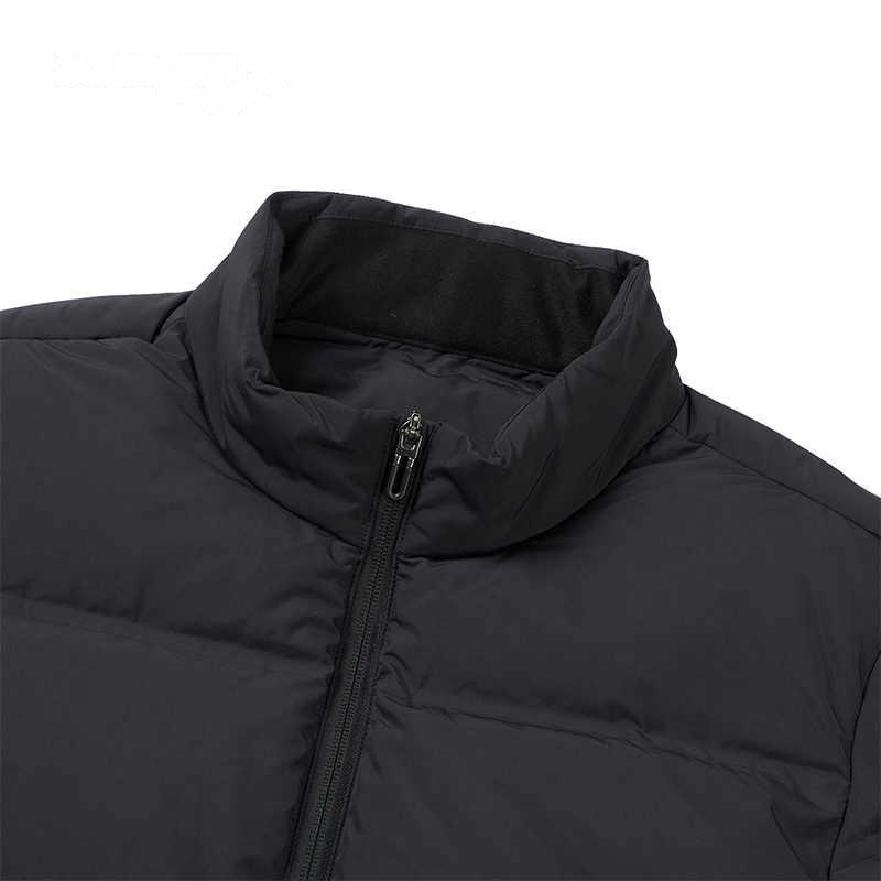 Saucony Solid Color Stand Collar Slim Fit Warm Long Sleeve Down Jacket Men outerwear Black SC2240214AL-BK01