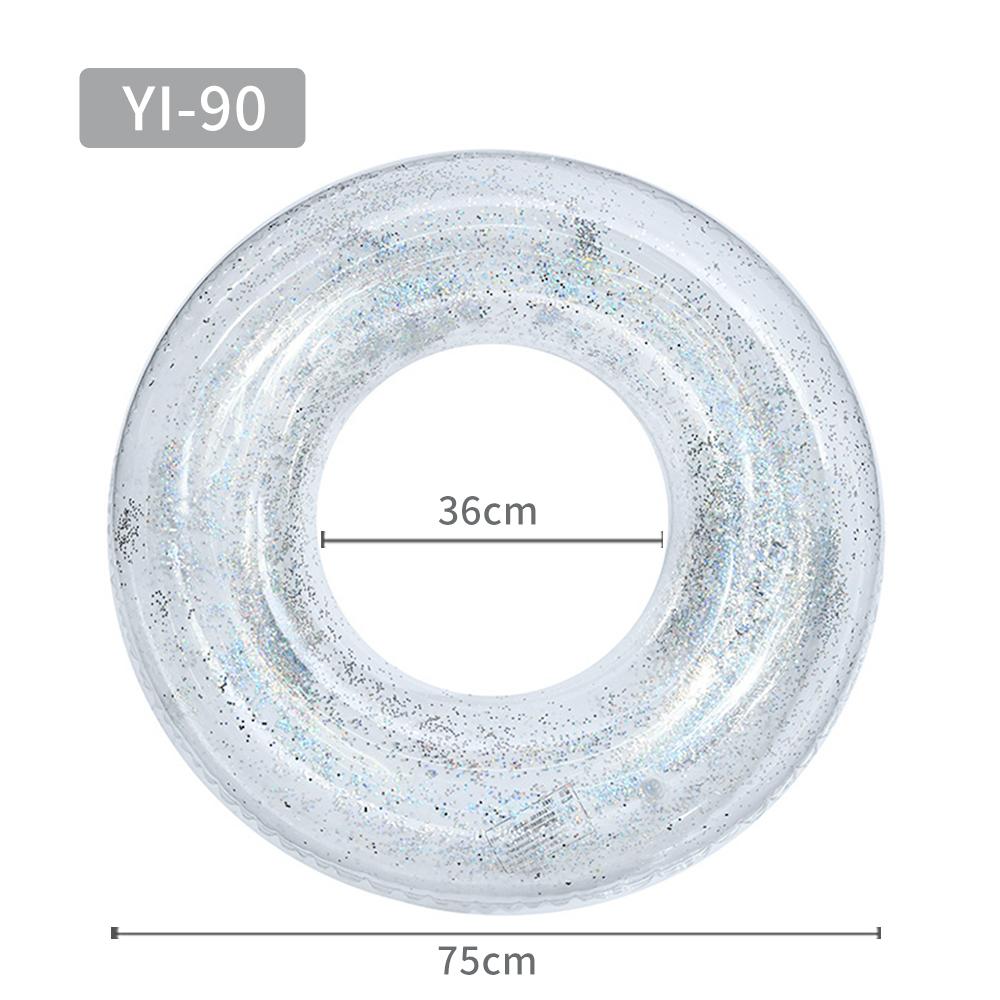 Transparent Glitter Pool Foats Swimming Ring Adult Children Inflatable Pool Tube Giant Float Boys Girl Water Fun Toy Swim Laps