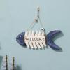 New Popular Nautical Beach Style Wood Home Wall Decoration Welcome Board Mediterranean Style Fishbone