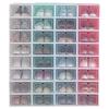 6Pcs Plastic Shoe Box Stackable Foldable Shoe Drawer Storage for Case top sale