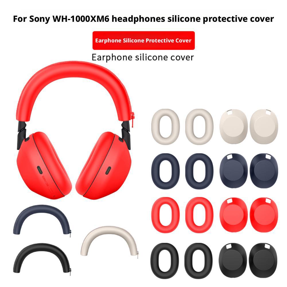 Soft Silicone Earphone Protective Cover For Sony WH-1000XM6 Sweatproof Headphones Protective Case Headphone Accessories