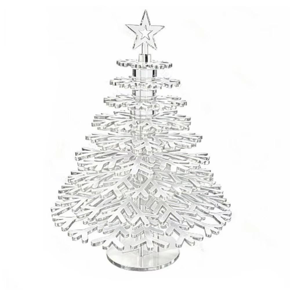 3D Slot Assembly Christmas Tree Kit Acrylic Holiday Desktop Centerpiece  Beginner‑Friendly
