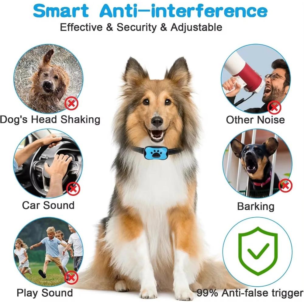 Dogs Training Collar Pet Dog Anti Barking Device USB Rechargeable Ultrasonic Stop Barking Vibration Anti Bark Collar Accessories