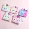 Unicorn Plush Zero Wallet Square Cartoon Children's Toy Small Wallet Girl Change Coin Bag