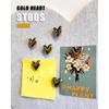 30 pcs - Heart Decorative P, Gold Cute P for Bulletin Board, Office or Home (30Pcs-Gold)