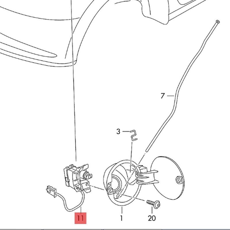 SCJYRXS Qty1 Rear Fuel Filler Flap Door Motor Fuel Tank Cap Lock Actuator 6R0810773D for VW Polo MK5 6R 2009-2021 6R0 810 773F