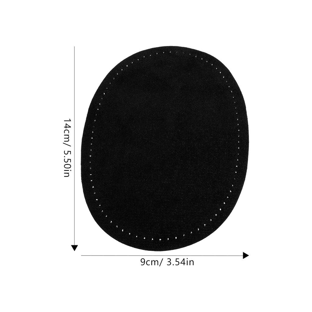 1Pair DIY Soft Lint Elbow Patch Oval Shape Sewing Appliques for Jackets Sweaters Clothes Repair Decorative Sewing Patch