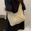 Chic Fashionable Knitted Shoulder Bag For Women In Brown And Beige Colors For Everyday Use