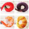 Tcmy Fashion Peeled Prawns Plush U Neck Pillow For Travel And Nap Shrimp Cushion Jelly Toy