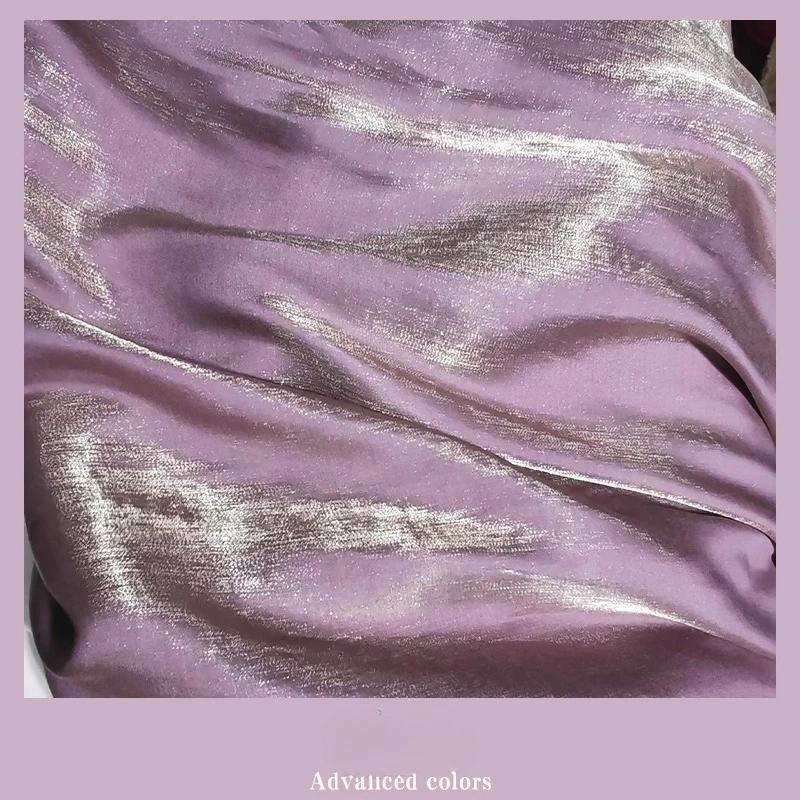 Wide 150cm 1Yard Mermaid Girl Gradient Color Fantasy Satin Fabric for Wedding Dress Hanfu Fashion Clothing Diy Sewing Cloth