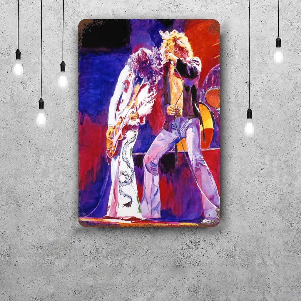 Robert Plant Band Vintage Metal Tin Signs Posters Decor Retro Metal Plaque Wall Art Decor for Garage Bar