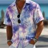 Men's Music Note  3D Print Shirt Button Up Shirt Casual Shirt Summer Shirt Short Sleeve Daily Vacation Clothing