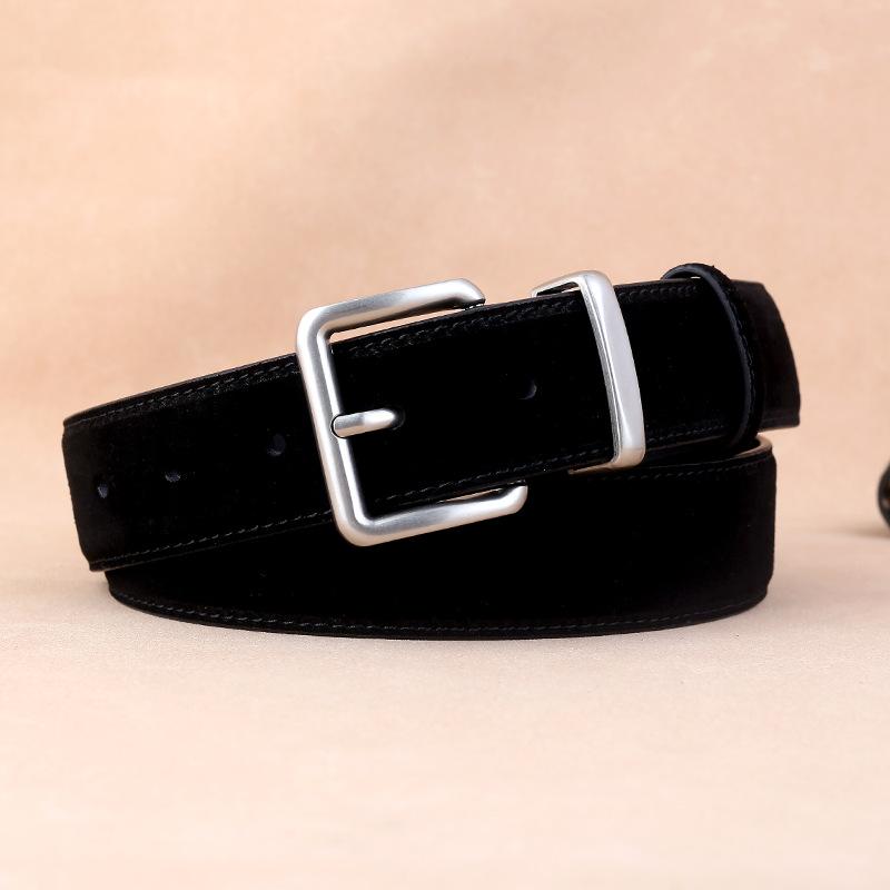 Leather Belt Ladies Cowhide Velvet Belt Casual Pin Buckle Women'S Belt Trend