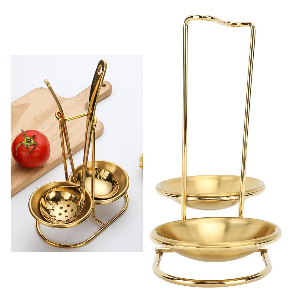 Vertical Soup Ladle Holder Spoon Rest Stainless Steel Easy Access Cooking Utensils Stand for Kitchen Cookware Hot Pot