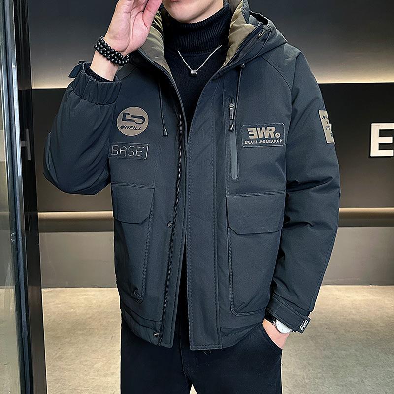 New trendy brand outdoor sports tooling mountain high-quality down jacket hooded jacket men