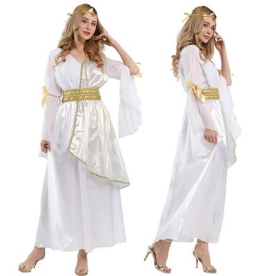 Vznešené a elegantné šaty gréckej bohyne Atény Cosplay kostýmy pre dospelé ženy Halloweenska párty Vystúpenie Arabské oblečenie