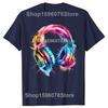 Headphones Music DJ Colourful Lover T Shirts Short Sleeve Gifts Mens Clothing Fashion Casual Loose Oversized T Shirt