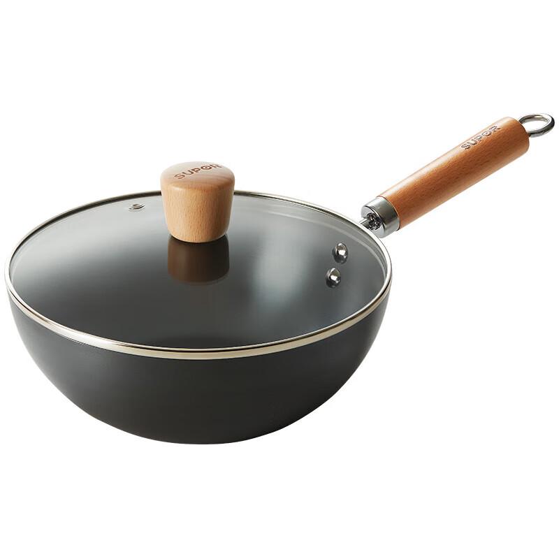 Supor Cast Iron Wok - Non-Coated, Lightweight