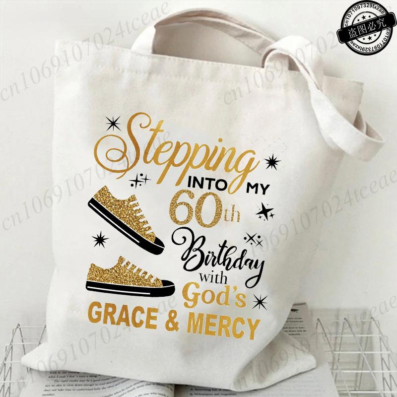 Stepping Into My 60th with Gods Grace and Mercy Shirt for WomenFaith Birthday TShirtsWomens Tee Tops TShirtsGift for Her S