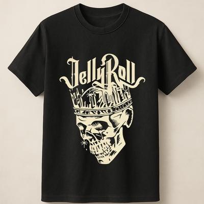 Skeleton King Crown Tee; Gothic Art Illustration; Unisex Graphic Unisex T-Shirt