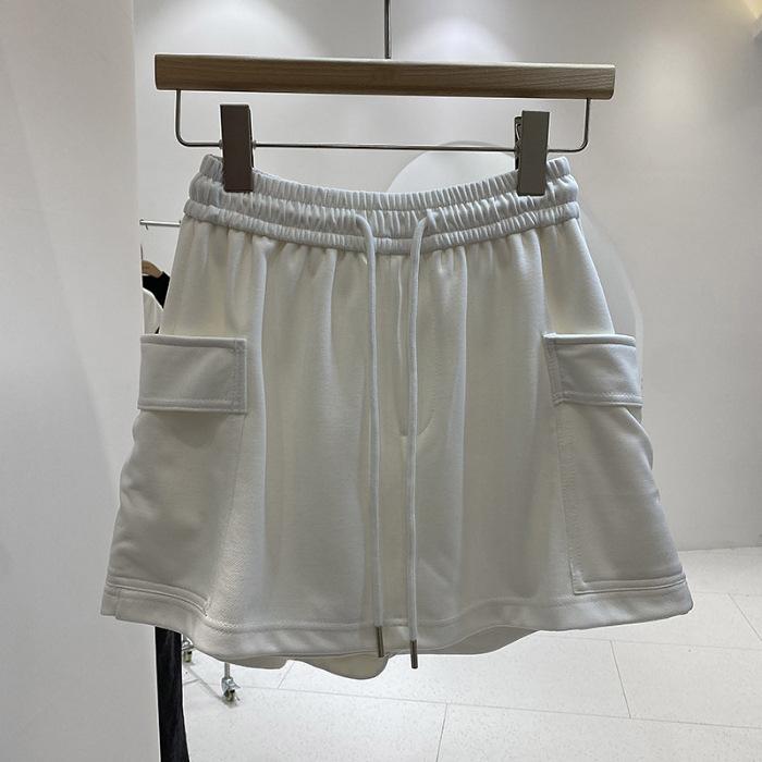 

Серая спортивная юбка для женщин на лето Новая корейская мода Повседневная и универсальная Приталенная Свободная и удобная Юбка-кюлоты для женщин M