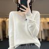 Fashion Woolen Sweater Cashmere  Pullover Women Knitwear V-Neck Long Sleeve  Autumn Winter Fashion Basic Clothing  Tops