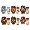 Fabric Christmas Ornament Craft Set, 1 Set for Patchwork Making without Needle and Thread, with Ribbon and Hanging Loop