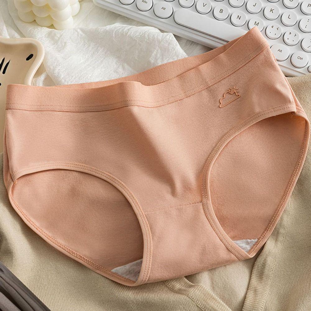 5 Stuks Mid-Waist Effen Kleur Slipjes Katoenen Kruis Ondergoed voor Dames Eenvoudige Naadloze Hipsters Dames