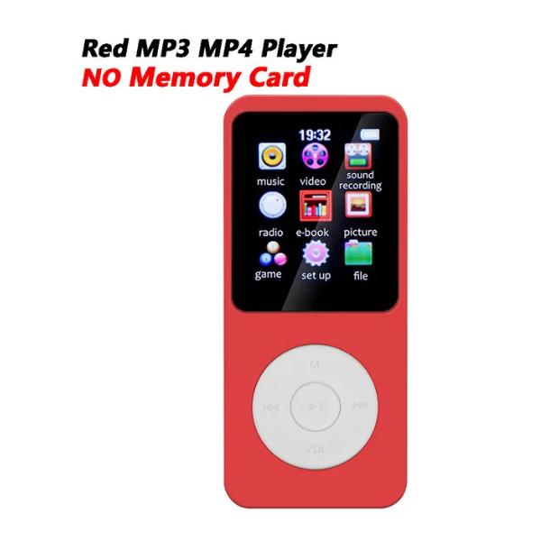 

MP3-плеер Портативный музыкальный плеер Bluetooth 5.4 Музыкальный стереоплеер 1,8-дюймовый экран Поддержка FM-радио Электронная книга Запись красный