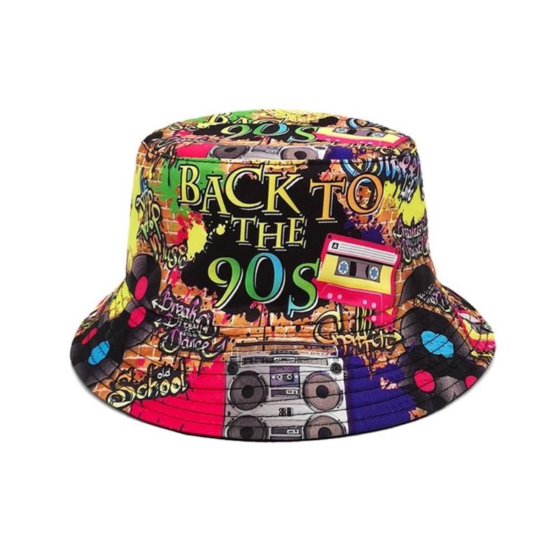 Fisherman Cap voor JazzPopulaire Zomer Buitenactiviteit Bucket Hat Print Zonnehoed