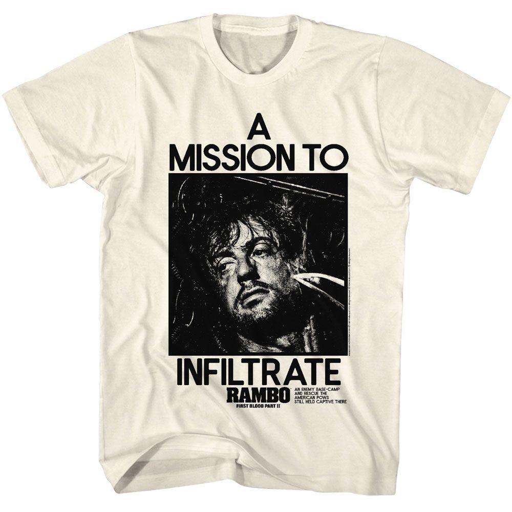 Rambo Mission To Infiltrate Natural Movie Shirt S