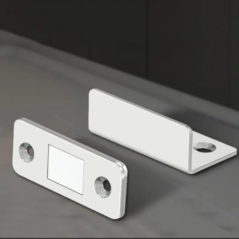 Thin Punch Free L Shaped Anti Collision Door Stopper Invisible Strong Magnetic Suction Sliding Door Stopper Cupboard Closures