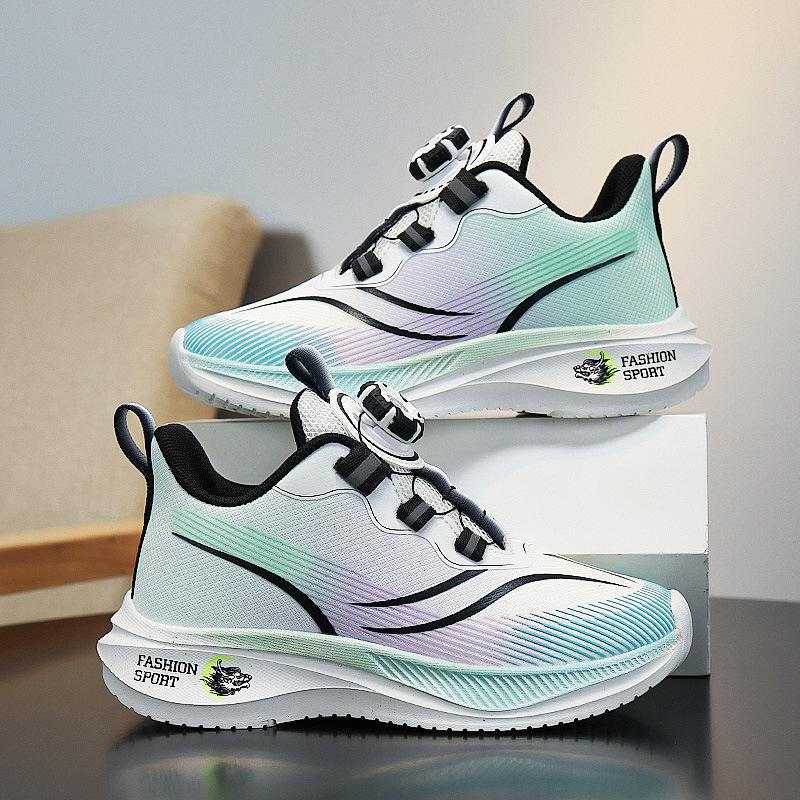 Children's sports shoes spring and autumn leather waterproof boys' sports shoes lightweight mesh breathable girls' casual shoes