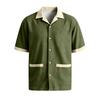 Men's Summer Casual Short-Sleeve Shirt With Collar And Multiple Pockets