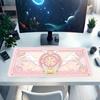 1Pc Magical Pink Card Gaming Mouse Pad Keyboard Desk Mat Non-slip Rubber Lock Edge Waterproof Computer Mousepad for Office Home Decor Y1388